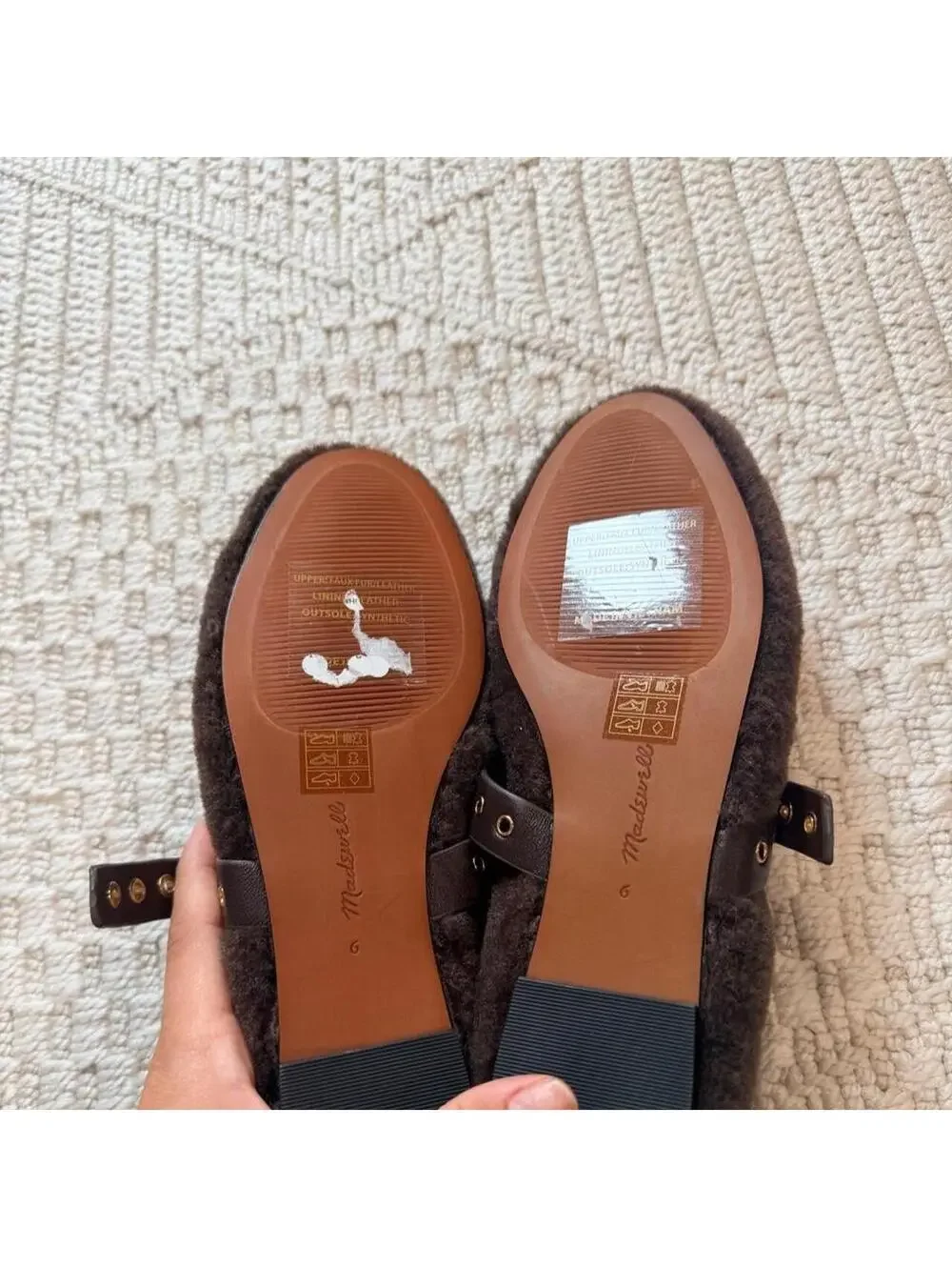 Madewell Women's Remy Faux Fur Mary Jane Flats